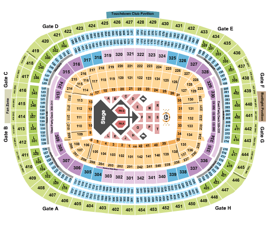Northwest Stadium Chris Brown Seating Chart